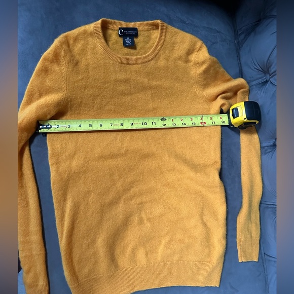 MUSTARD YELLOW 100% CASHMERE EXCELLENT CONDITION - Picture 2 of 3